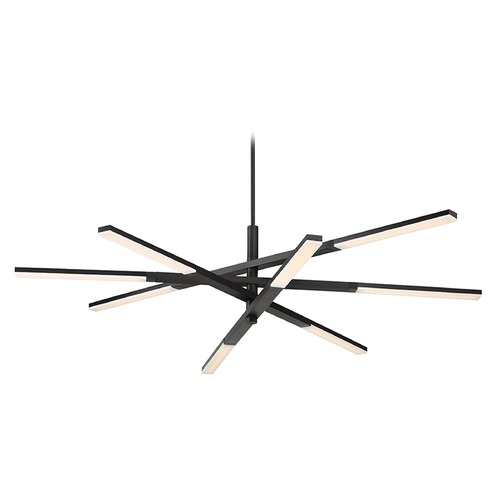 Modern Forms by WAC Lighting Stacked 48-Inch Wide LED Chandelier in Black by Modern Forms PD-50748-BK