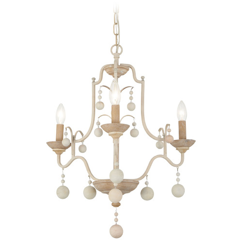 Minka Lavery Colonial Charm White Wash & Sun Dried Clay Chandelier by Minka Lavery 2663-717
