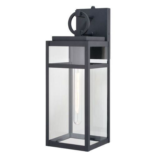 Vaxcel Lighting Vaxcel Lighting Hubbard Textured Black Outdoor Wall Light T0721