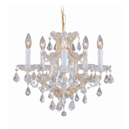 Crystorama Lighting Maria Theresa Crystal Chandelier in Gold by Crystorama Lighting 4405-GD-CL-MWP