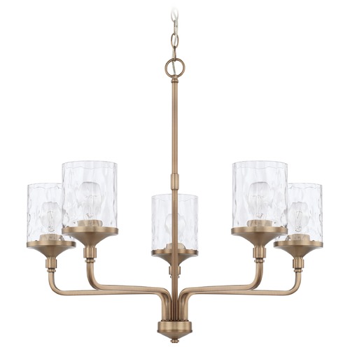 HomePlace by Capital Lighting Colton 5-Light Chandelier in Aged Brass by HomePlace by Capital Lighting 428851AD-451