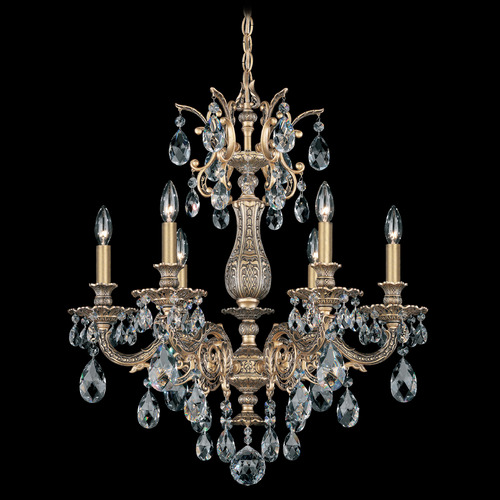 Schonbek Lighting Schonbek Worldwide Lighting Milano Florentine Bronze Crystal Chandelier 5676-83R