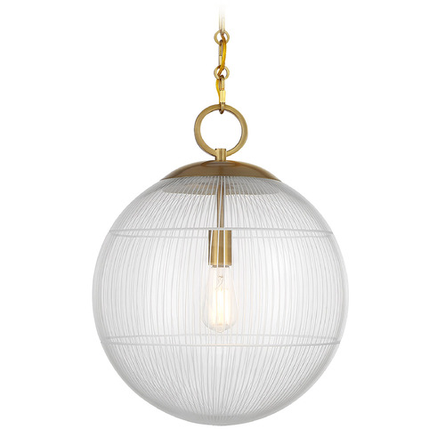 Savoy House Savoy House Lighting Cabot Warm Brass Pendant Light with Globe Shade 7-1840-1-322