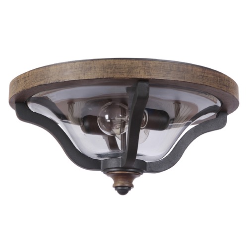 Craftmade Lighting Ashwood Textured Black & Whiskey Barrel Flush Mount by Craftmade Lighting Z7937-14