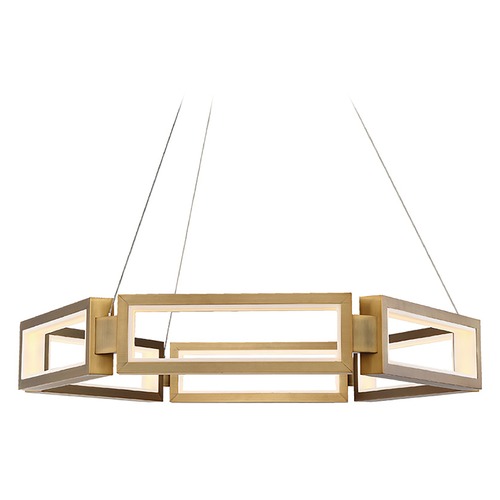 Modern Forms by WAC Lighting Mies 35.25-Inch LED Chandelier in Aged Brass by Modern Forms PD-50835-AB