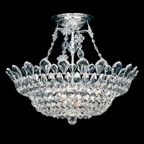 Schonbek Lighting Schonbek Worldwide Lighting Trilliane Polished Stainless Steel Semi-Flushmount Light 5797R