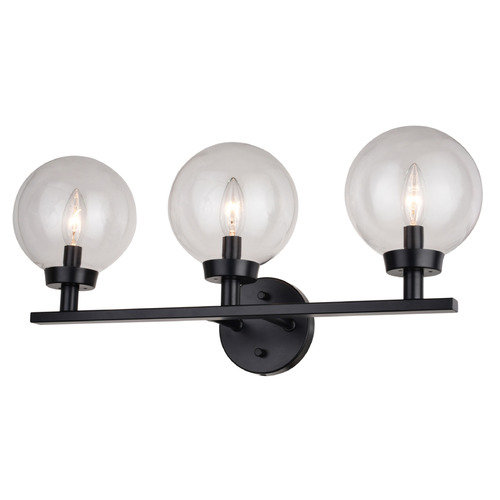 Vaxcel Lighting Vaxcel Lighting Lander Matte Black Bathroom Light W0430