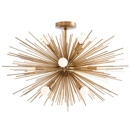 Arteriors Home Lighting Zanadoo Fixed Chandelier in Antique Brass by Arteriors Home 89967