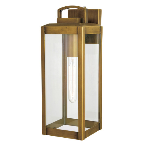 Vaxcel Lighting Vaxcel Lighting Kinzie Vintage Brass Outdoor Wall Light T0707