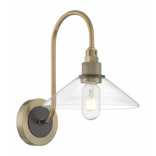 Norwell Lighting Charis Wall Sconce in Antique Brass & Bronze 6231-ANOB-CL