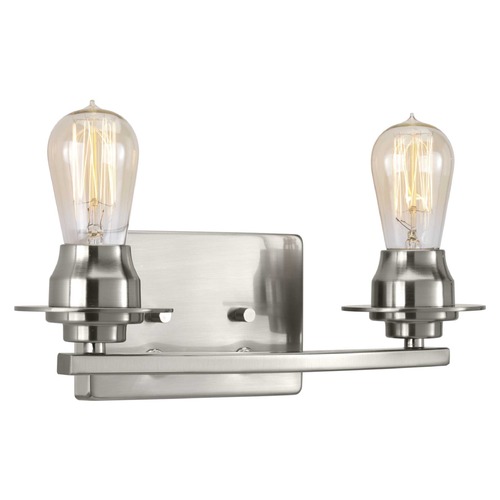 Progress Lighting Debut Brushed Nickel 2-Light Bathroom Light by Progress Lighting P300009-009
