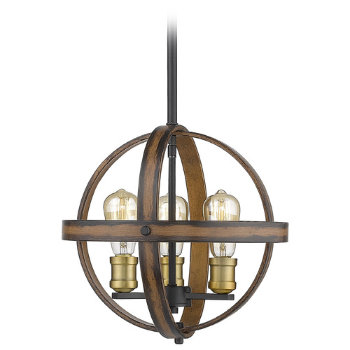 Z-Lite Kirkland Rustic Mahogany Pendant by Z-Lite 472B14-RM