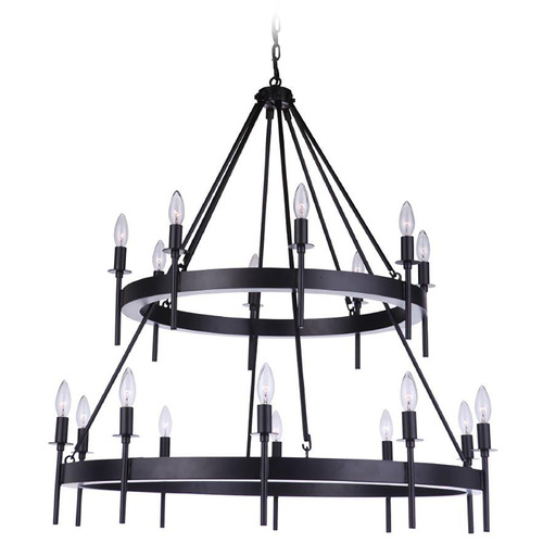 Craftmade Lighting Larrson Flat Black Chandelier by Craftmade Lighting 54318-FB