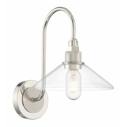 Norwell Lighting Charis Sconce in Polished Nickel & Brushed Nickel 6231-PNBN-CL