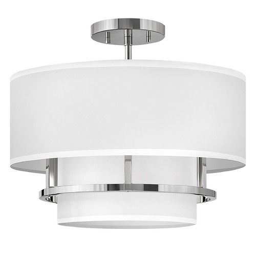 Hinkley Graham Medium Semi-Flush Mount in Polished Nickel by Hinkley Lighting 38893PN