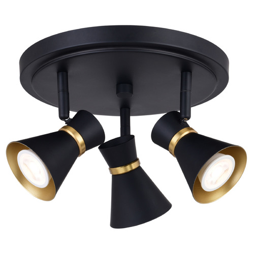 Vaxcel Lighting Vaxcel Lighting Alto Matte Black & Satin Brass LED Directional Spot Light C0286