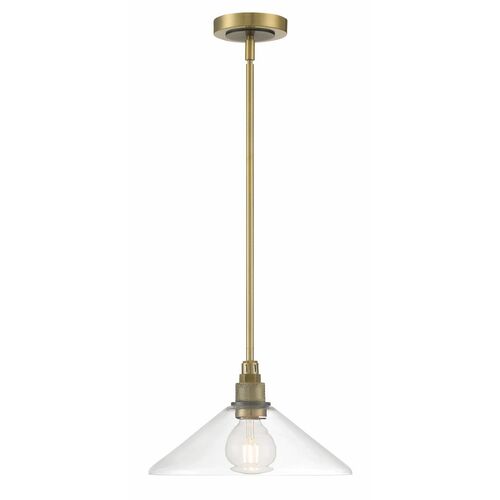 Norwell Lighting Charis Pendant in Antique Brass & Bronze 6331-ANOB-CL