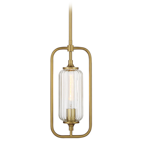 Savoy House Savoy House Lighting Holton Warm Brass Mini-Pendant Light with Cylindrical Shade 7-3022-1-322