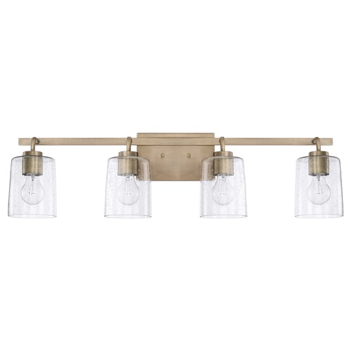 HomePlace by Capital Lighting Greyson 33.50-Inch Aged Brass Bath Light by HomePlace by Capital Lighting 128541AD-449