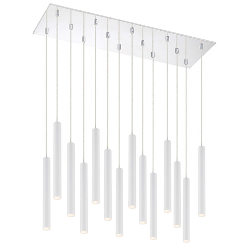 Z-Lite Forest Chrome LED Multi-Light Pendant by Z-Lite 917MP12-WH-LED-14LCH
