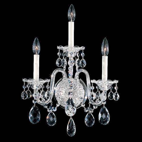 Schonbek Lighting Schonbek Worldwide Lighting Sterling Polished Silver Sconce 2992-40R