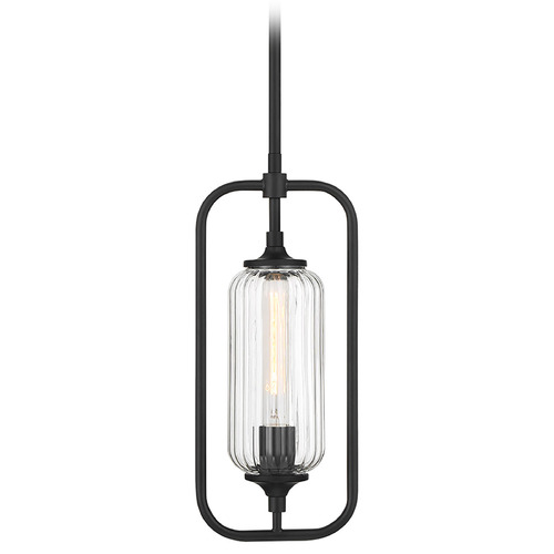 Savoy House Savoy House Lighting Holton Matte Black Mini-Pendant Light with Cylindrical Shade 7-3022-1-89