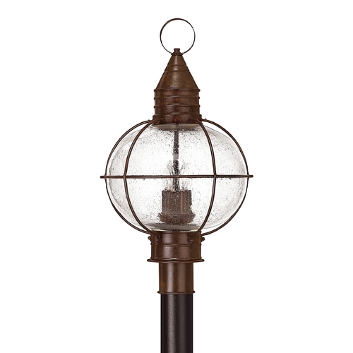 Hinkley Seeded Glass Outdoor Post Light Bronze by Hinkley Lighting 2201SZ