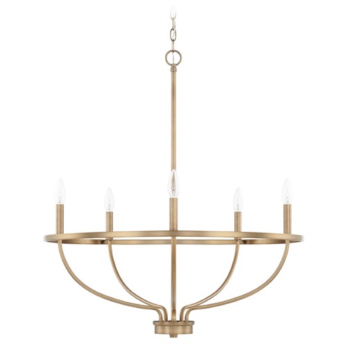 HomePlace by Capital Lighting Greyson 5-Light Chandelier in Aged Brass by HomePlace by Capital Lighting 428551AD