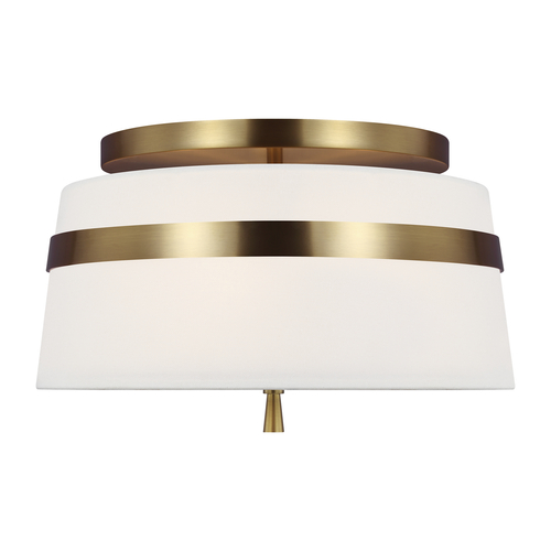 Visual Comfort Studio Collection Alexa Hampton Cordtlandt 14-Inch Burnished Brass Semi-Flush Mount by Visual Comfort Studio AF1143BBS
