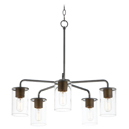 Maxim Lighting Maxim Lighting Sleek Antique Brass & Black Chandelier 11846CDABBK