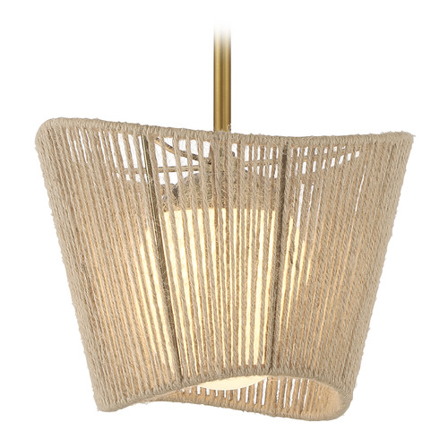 Minka Lavery Minka Lavery Key Largo Soft Brass Mini-Pendant Light with Globe Shade 6573-695