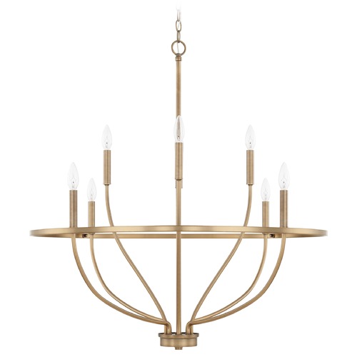 HomePlace by Capital Lighting Greyson 8-Light Chandelier in Aged Brass by HomePlace by Capital Lighting 428581AD