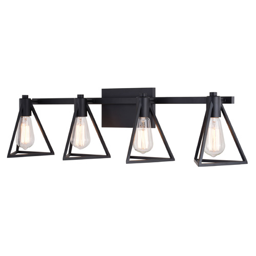Vaxcel Lighting Vaxcel Lighting Ravenna Matte Black Bathroom Light W0446