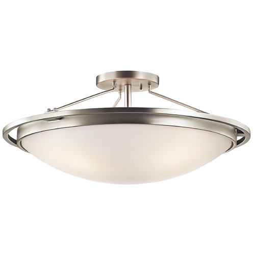 Kichler Lighting 23.25-Inch Brushed Nickel Semi-Flush Mount by Kichler Lighting 42025NI