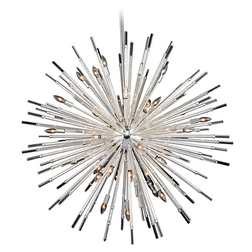 Allegri Lighting Allegri Crystal Sprazzo Polished Silver Pendant Light 037458-014-FR001
