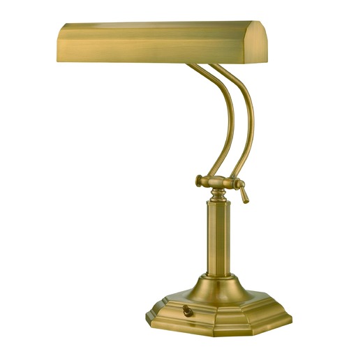 Lite Source Lighting Mate Antique Brass Piano / Banker Lamp by Lite Source Lighting LS-398AB