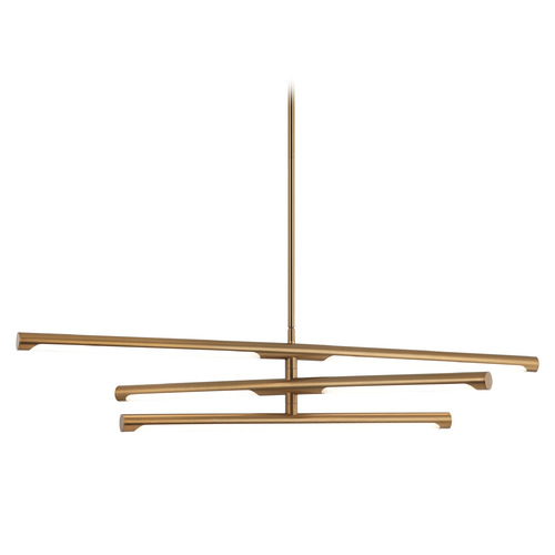 Matteo Lighting Novelle Aged Gold Brass LED Pendant by Matteo Lighting C31490AG