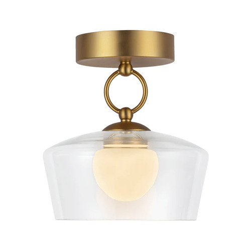 Alora Lighting Alora Lighting Leota Brushed Gold LED Semi-Flushmount Light SF443308BGCL-UNV
