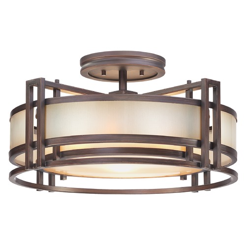 Metropolitan Lighting Underscore Cimmaron Bronze Semi-Flush Mount by Metropolitan Lighting N6964-1-267B