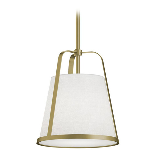 AFX Lighting Afx Lighting Lizzette Light Antique Brass Mini-Pendant Light with Empire Shade LIZP10MBLB