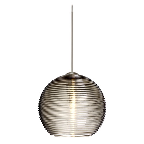 Besa Lighting Besa Lighting Kristall Satin Nickel Mini-Pendant Light with Globe Shade 1XT-461502-SN