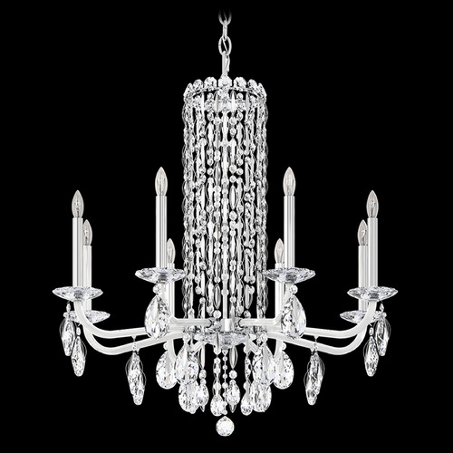 Schonbek Lighting Schonbek Worldwide Lighting Siena Polished Stainless Steel Crystal Chandelier RS83081N-401R