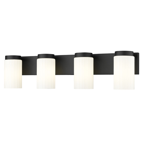 Z-Lite Z-Lite Burk Matte Black Bathroom Light 746-4V-MB