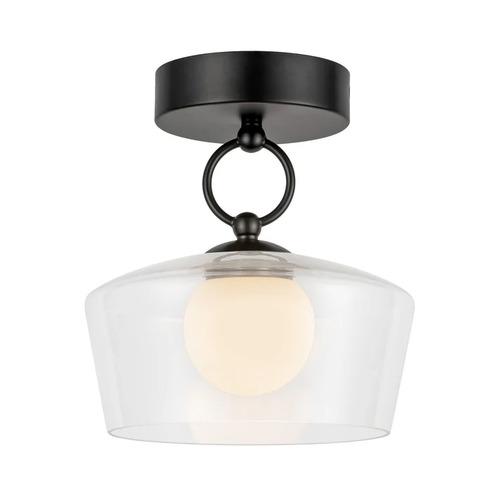 Alora Lighting Alora Lighting Leota Matte Black LED Semi-Flushmount Light SF443308MBCL-UNV