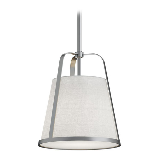 AFX Lighting Afx Lighting Lizzette Satin Nickel Mini-Pendant Light with Empire Shade LIZP10MBSN