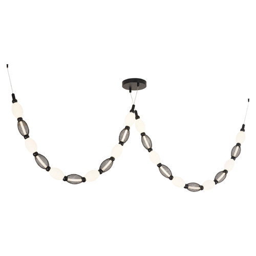 Matteo Lighting Matteo Lighting Tentacles Black LED Pendant Light with Oblong Shade C37102BK