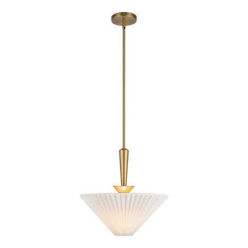 Alora Lighting Alora Lighting Bridgette Brushed Gold Pendant Light with Conical Shade PD497016BGFW