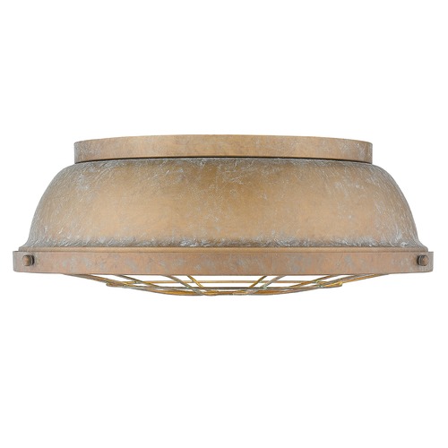 Golden Lighting Bartlett Copper Patina Flush Mount by Golden Lighting 7312-FM16CP