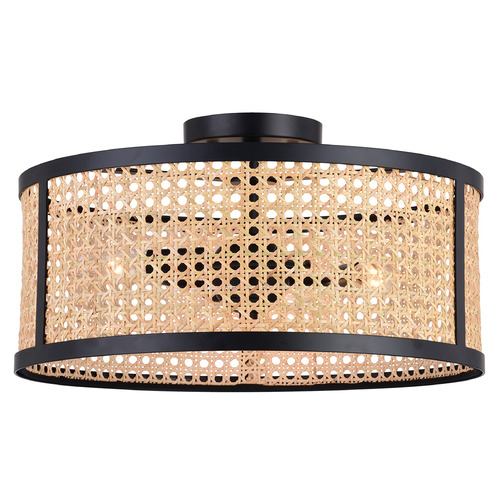 Vaxcel Lighting Vaxcel Lighting Berens Matte Black Semi-Flushmount Light C0289