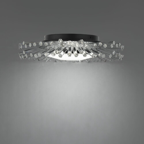 Schonbek Beyond Benediction 15-In Crystal LED Flush Mount in Black by Schonbek Beyond BFM46215-BK
